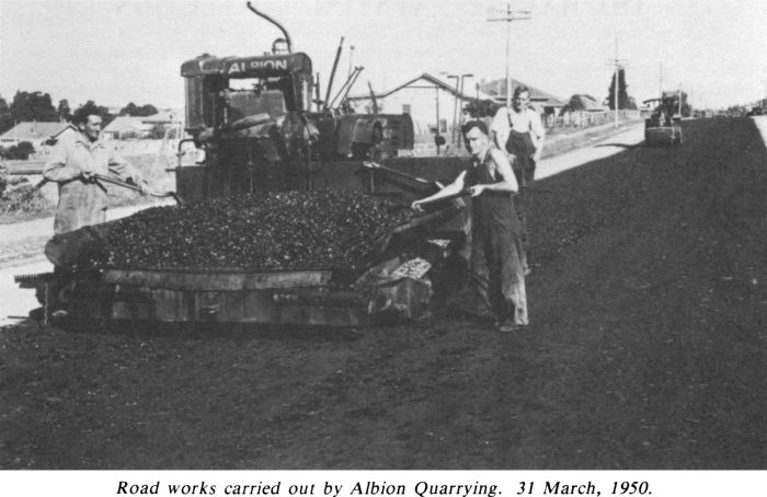 Road Works carried out by Albion Quarrying. 31 March, 1950. [photograph]