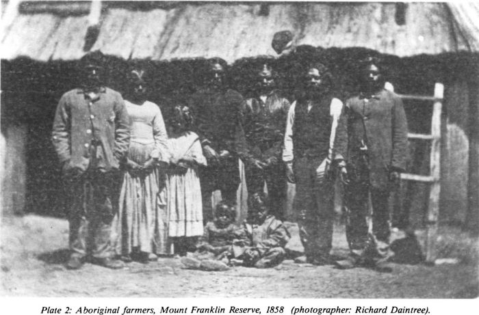 Plate 2: Aboriginal farmers, Mount Franklin Reserve, 1858 (photographer: Richard Daintree). [photograph]