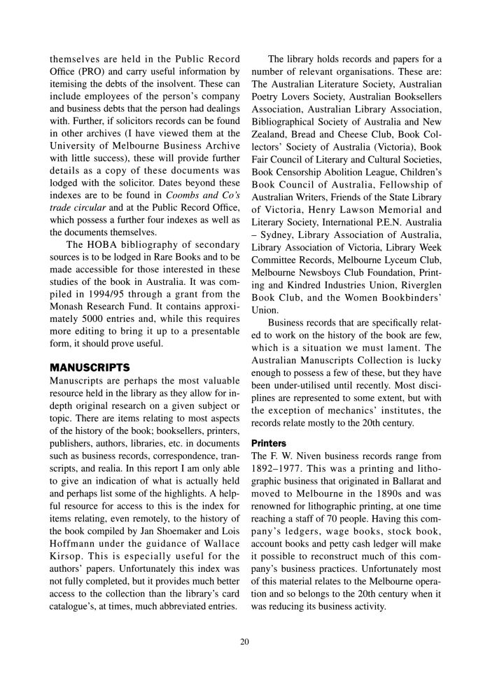 Page 20 - No 59 Autumn 1997