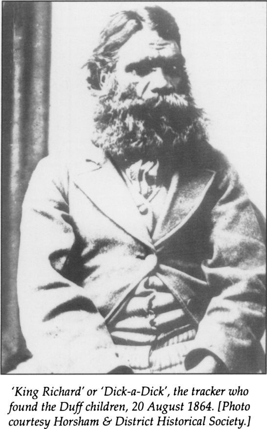 ‘King Richard’ or ‘Dick-a-Dick’, the tracker who found the Duff children, 20 August 1864. [Photo courtesy Horsham District Historical Society] [photograph]