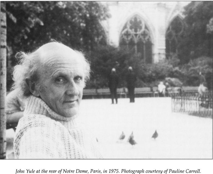John Yule at the rear of Notre Dame, Paris, in 1975. Photograph courtesy of Pauline Carroll [photograph]