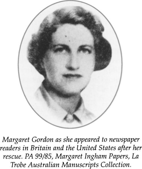 Margaret Gordon as she appeared to newspaper readers in Britain and the United States after her rescue. PA 99/85, Margaret Ingham Papers, La Trobe Australian Manuscripts Collection. [photograph]
