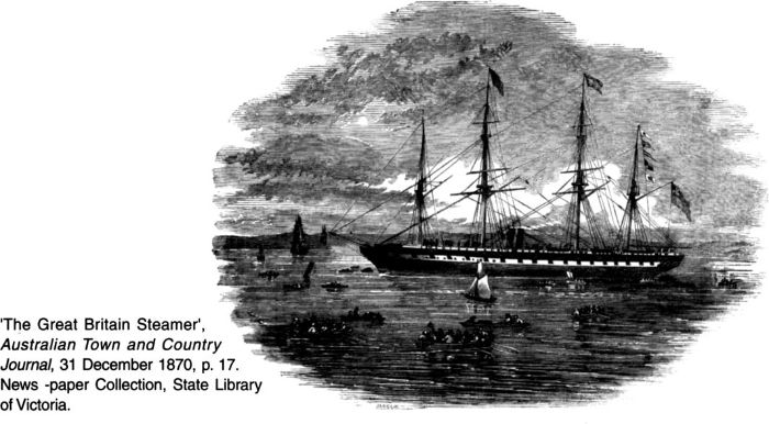 The Great Britain Steamer', Australian Town and Country Journal, 31 December 1870, p. 17. Newspaper Collection, State Library of Victoria. [engraving]