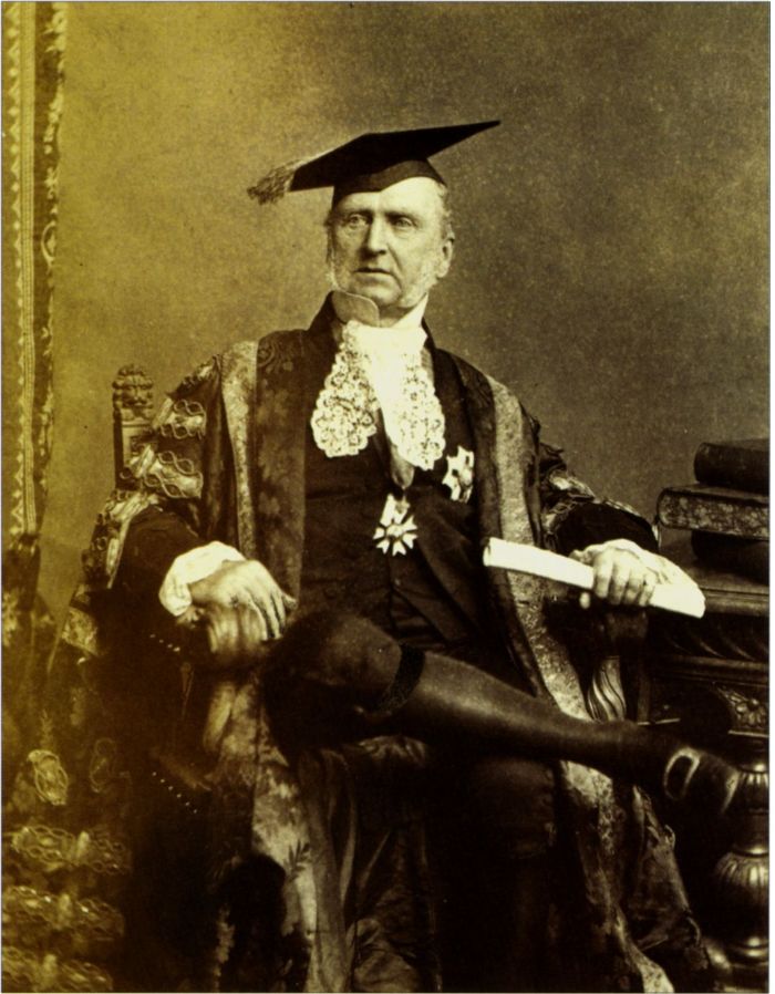 Thomas Chuck, photographer. [Redmond Barry as Chancellor of the University of Melbourne]. [ca. 1870] Albumen silver photograph. H96.160/140. La Trobe Picture Collection [photograph]