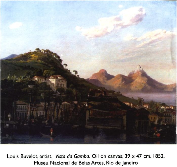 Louis Buvelot, artist. Vista da Gamba. Oil on canvas, 39 × 47 cm. 1852. Museu Nacional de Belas Artes, Rio de Janeiro  [oil painting]
