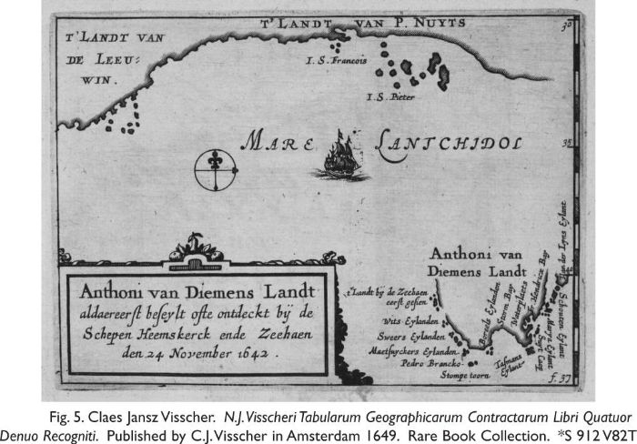 Fig. 5. Claes Jansz Visscher. N. J. Visscheri Tabularum Geographicarum Contractarum Libri Quatuor Denuo Recogniti. Published by C. J. Visscher in Amsterdam 1649. Rare Book Collection. *S 912 V82T [map engraving]