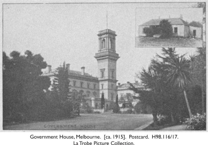 Government House, Melbourne. [ca. 1915]. Postcard. H98.116/17. La Trobe Picture Collection. [postcard]