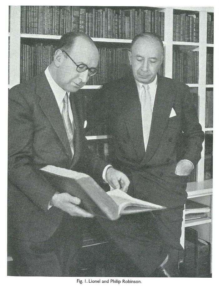 Fig. 1. Lionel and Philip Robinson. [black and white photograph]