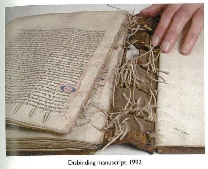 Disbinding manuscript, 1992