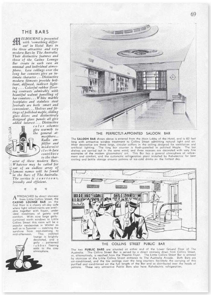 Page from 1939 promotional booklet promoting the ‘new’ Hotel Australia. [Newspaper]
